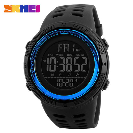 Men's Digital Sports Watch, Multifunction Chronograph Waterproof Wristwatch