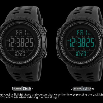 Men's Digital Sports Watch, Multifunction Chronograph Waterproof Wristwatch