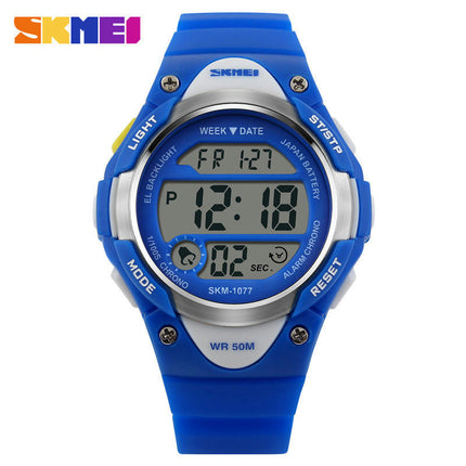 Boy's Waterproof Electronic Watches Alarm Luminous Wristatches