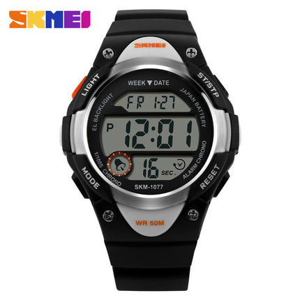 Boy's Waterproof Electronic Watches Alarm Luminous Wristatches