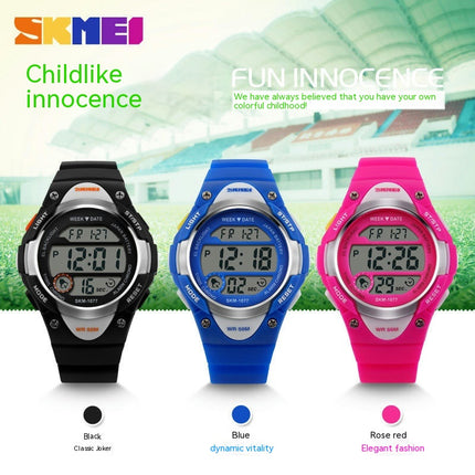 Boy's Waterproof Electronic Watches Alarm Luminous Wristatches