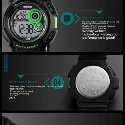 Men's Boy's Sports Multifunction Waterproof Digital Watch Electronic Alarm Backlight Watch