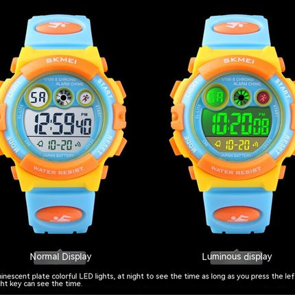 Kids Digital Sport Watch, Waterproof Electronic Multi Function Watches,LED Luminous Wristwatch