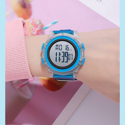 Kids Watches Digital Waterproof Electrical EL-Lights Watches with Alarm Child Wrist Watch