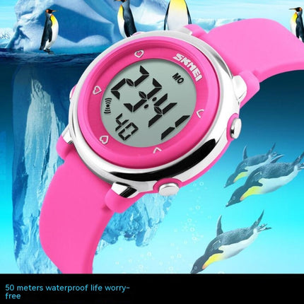 Kids Watch Silicone LED Electrical Wrist Watch with Alarm Stopwatch for Little Girls