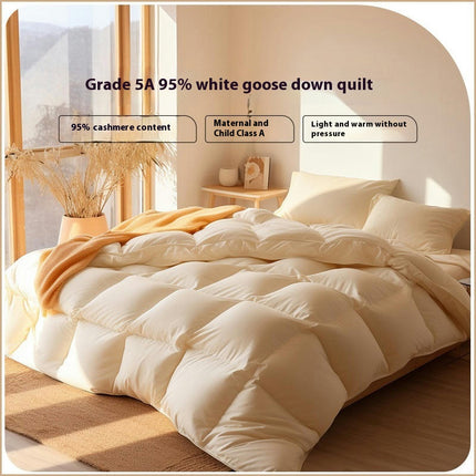 Feathers Down Comforter All Season Feathers Down Duvet Quilt Soft Cotton Bed Comforter