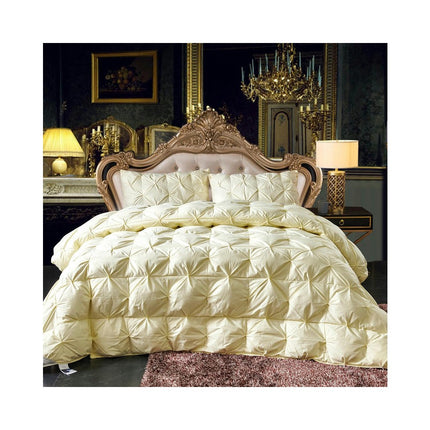 Warmth Goose Down Comforter, Ultra Soft Cotton Bed Quilt,All Season Goose Down Duvet