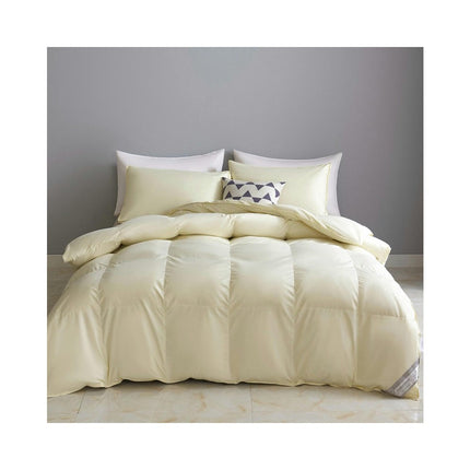 Warmth Goose Down Comforter, Ultra Soft Cotton Bed Quilt,All Season Goose Down Duvet