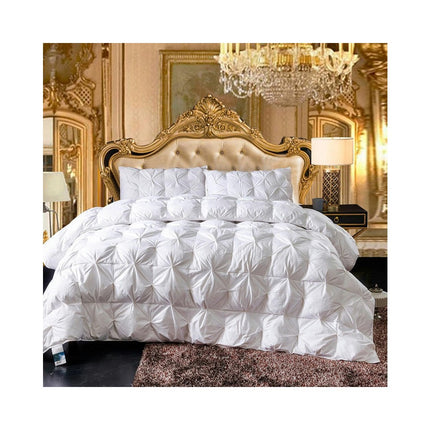 Warmth Goose Down Comforter, Ultra Soft Cotton Bed Quilt,All Season Goose Down Duvet