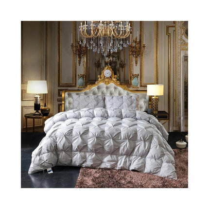 Warmth Goose Down Comforter, Ultra Soft Cotton Bed Quilt,All Season Goose Down Duvet