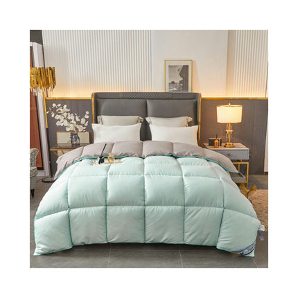 Quilt Goose Feathers Down Comforter Duvet Quilt-Soft All Season Down Comforter Fluffy Warmth