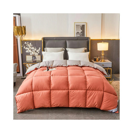 Quilt Goose Feathers Down Comforter Duvet Quilt-Soft All Season Down Comforter Fluffy Warmth