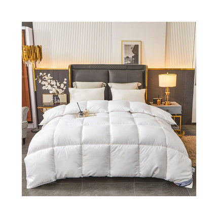 Quilt Goose Feathers Down Comforter Duvet Quilt-Soft All Season Down Comforter Fluffy Warmth