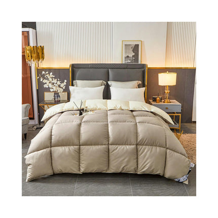 Quilt Goose Feathers Down Comforter Duvet Quilt-Soft All Season Down Comforter Fluffy Warmth