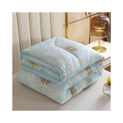 Silk Comforter with Cotton Soft Silk Quilt Breathable Silk Comforter Warmth for Winter Quilt