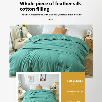 Soft Silk Quilt Breathable Silk Comforter Warmth for Winter Quilt for Queen Comforter