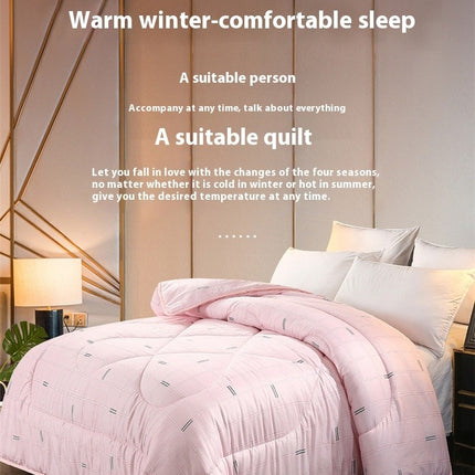 Silk Comforter with Cotton Soft Silk Quilt Breathable Silk Comforter Warmth for Winter Quilt