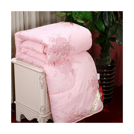 Silk Comforter with Cotton Soft Silk Quilt Breathable Silk Comforter Warmth for Winter Quilt