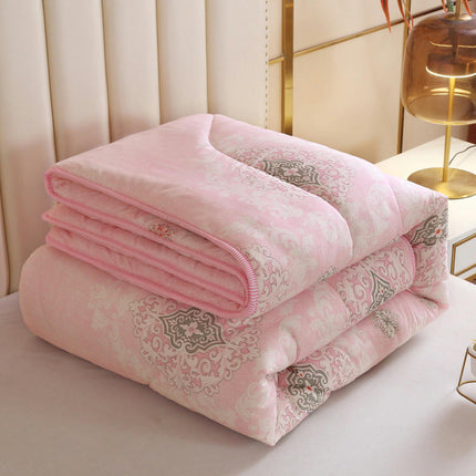 Silk Comforter with Cotton Soft Silk Quilt Breathable Silk Comforter Warmth for Winter Quilt