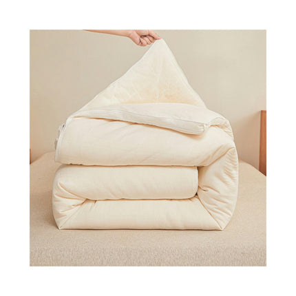 Queen Comforter Solid Comforter Cotton Quilt- Ultra Soft Bedding Warmth for All Seasons Comforter