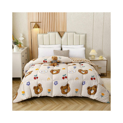 Warm Winter Quilt for Bed Cotton Quilt-All Season Comforter Soft Microfiber Bedding