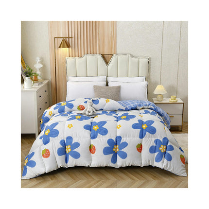 Warm Winter Quilt for Bed Cotton Quilt-All Season Comforter Soft Microfiber Bedding