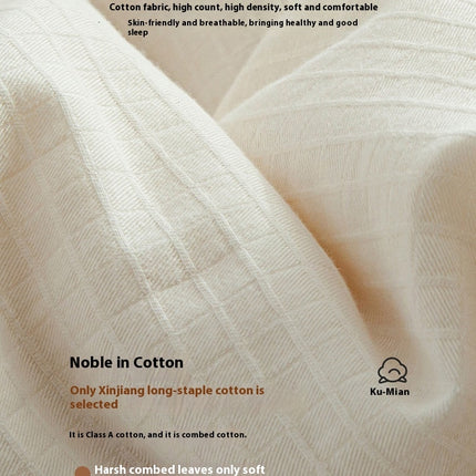 Warm Fluffy Cotton Comforter Queen Size All Season Breathable Soft Quilt Alternative Comforter