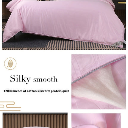 Silk Comforter Cotton Comforter Lightweight Soft Bedding All Season Warm Silk Quilt