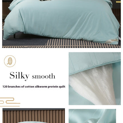 Silk Comforter Cotton Comforter Lightweight Soft Bedding All Season Warm Silk Quilt