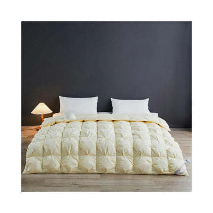 Warm Winter Comforter 100% Cotton Duvet Queen Size Zipper Duvet Soft, Breathable Bedding