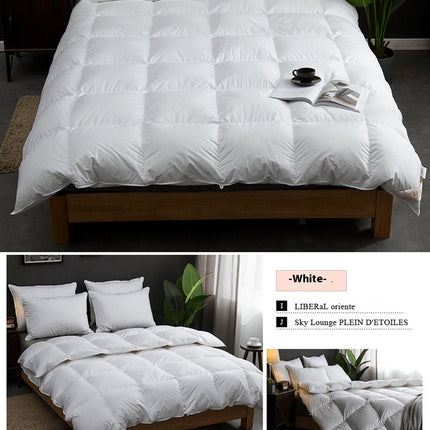 Warm Winter Comforter 100% Cotton Duvet Queen Size Zipper Duvet Soft, Breathable Bedding