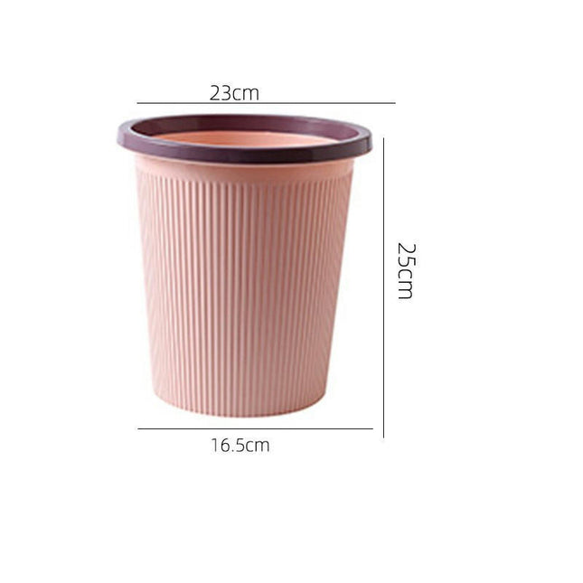 Plastic Household Wastebasket Toilet Bathroom Waste Basket Living Room Wastebasket with Pressure Ring