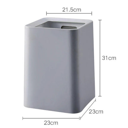 Square Lidless Trash Can Kitchen Living Room Bathroom Bathroom Office Double Trash Can