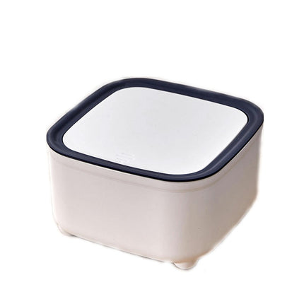 Small Trash Can with Lid Countertop Trash Can Mini Push-On White Plastic Trash Can