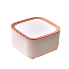 Square orange white