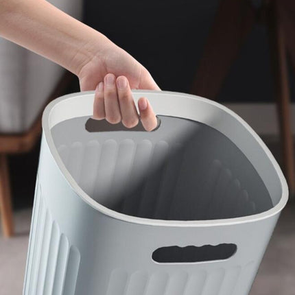 Plastic Small Trash Can, , Narrow Garbage Bin with Handles for Bathroom Laundry Home Office