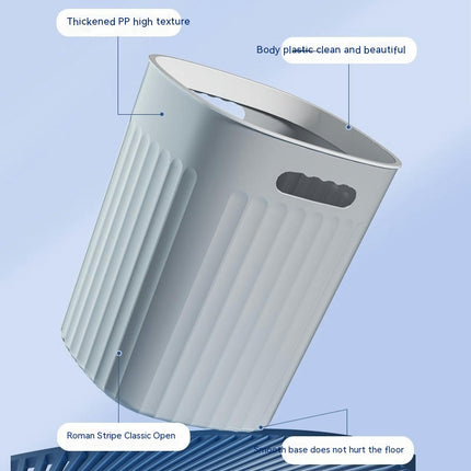 Plastic Small Trash Can, , Narrow Garbage Bin with Handles for Bathroom Laundry Home Office