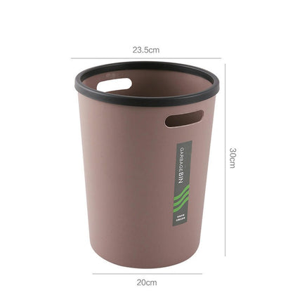 Small Trash Can for Bathroom - 3 Gallon/12-Liter Wastebasket, Round Plastic Garbage Container Bin for Bedroom Office