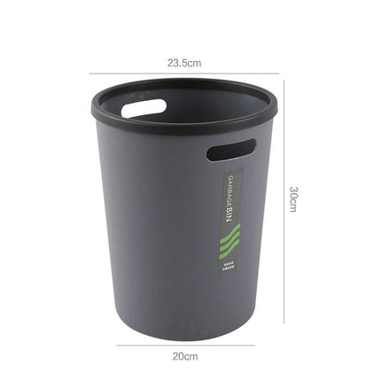 Small Trash Can for Bathroom - 3 Gallon/12-Liter Wastebasket, Round Plastic Garbage Container Bin for Bedroom Office