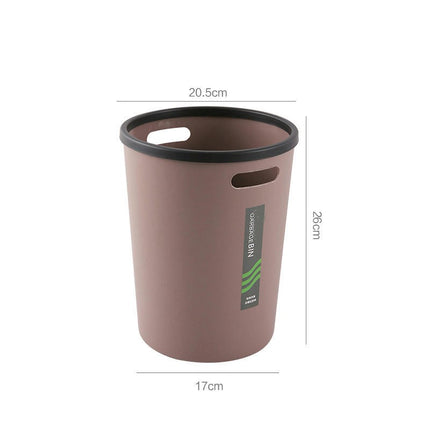 Small Trash Can for Bathroom - 3 Gallon/12-Liter Wastebasket, Round Plastic Garbage Container Bin for Bedroom Office