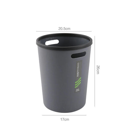 Small Trash Can for Bathroom - 3 Gallon/12-Liter Wastebasket, Round Plastic Garbage Container Bin for Bedroom Office