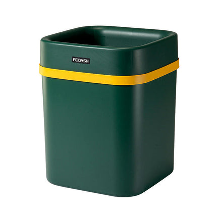 Square Lidless Trash Can with Carrying Compact Trash Can for Home, Office or Bathroom