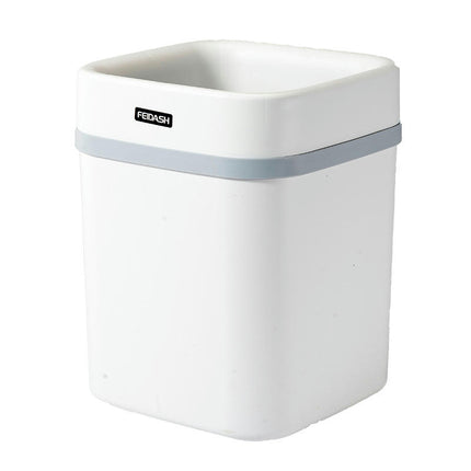 Square Lidless Trash Can with Carrying Compact Trash Can for Home, Office or Bathroom