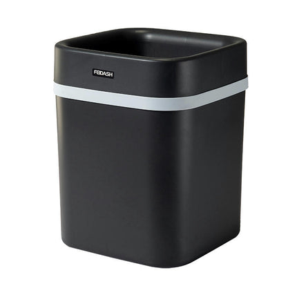 Square Lidless Trash Can with Carrying Compact Trash Can for Home, Office or Bathroom