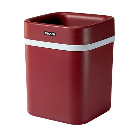 Square Lidless Trash Can with Carrying Compact Trash Can for Home, Office or Bathroom