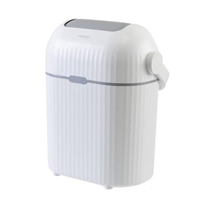 Flip Top Trash Can with Handle Odor Resistant Trash Can Bathroom Bedroom Trash Organizer