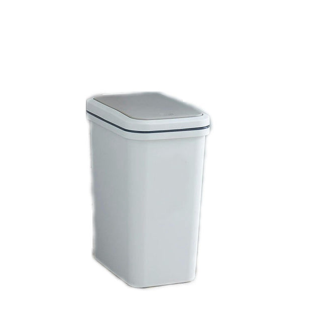 Bathroom Garbage Can with Pop-up Lid,Plastic Trash Bin, Waste Basket for Kitchen Bedroom Office