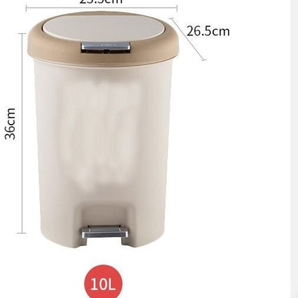 Bathroom Trash Can with Lid - -10L/2.6 Gallon Rectangular Pedal Trash Can for Narrow Offices, Kitchens, Bedrooms