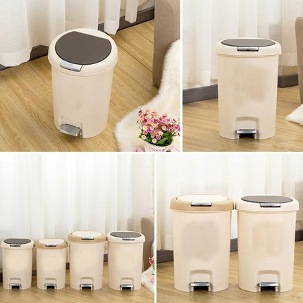 Bathroom Trash Can with Lid - -10L/2.6 Gallon Rectangular Pedal Trash Can for Narrow Offices, Kitchens, Bedrooms