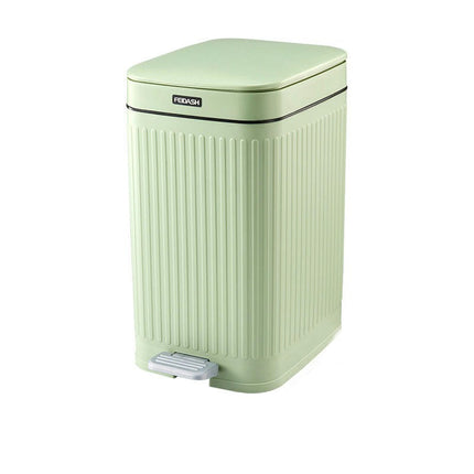 Pedal Trash Can - Plastic Trash Can with Pedal, Lid - Bathroom, Kitchen and Office Household Trash Can